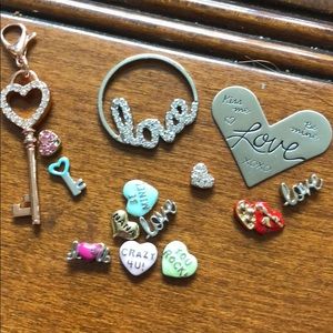 Origami Owl heart charms